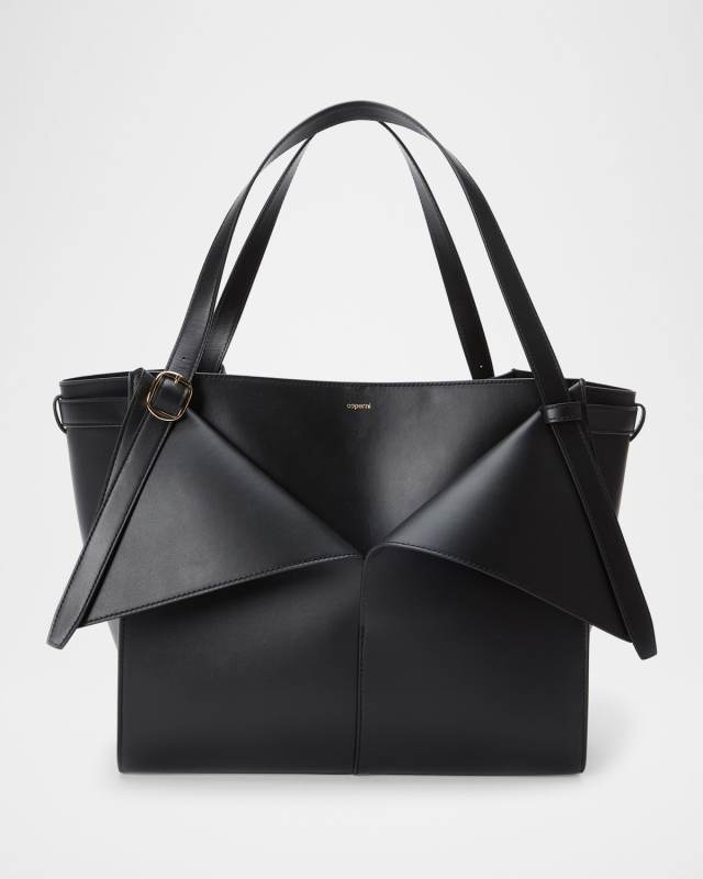 Cabas Origami Fold Leather Tote Bag